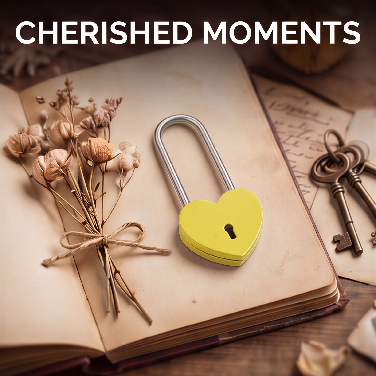10 Pcs 45x100mm Alloy Steel Heart Padlock with Keys Love Locks Yellow