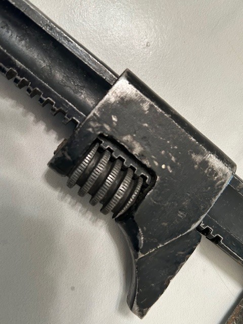 Vintage, FAIRMOUNT CLEVE Adjustable Pipe Monkey Wrench, 11” Long
