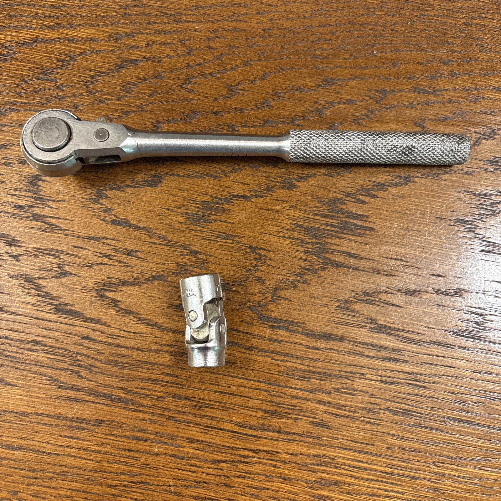 Thorsen 77J 3/8″ Drive Open Gear Ratchet & 414J 7/16” Universal Swivel Socket