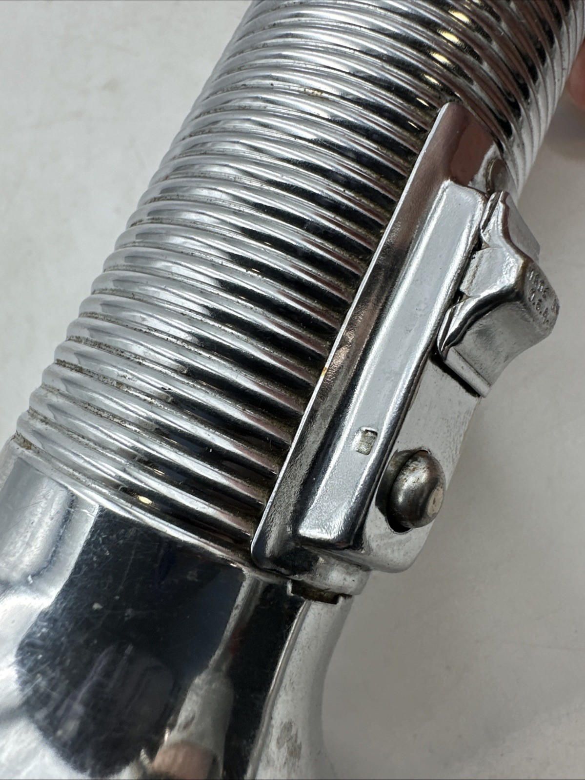 Vtg Fulton Ray-O-Vac Sportsman Chrome Flashlight 2 D Cell Battery Works RARE