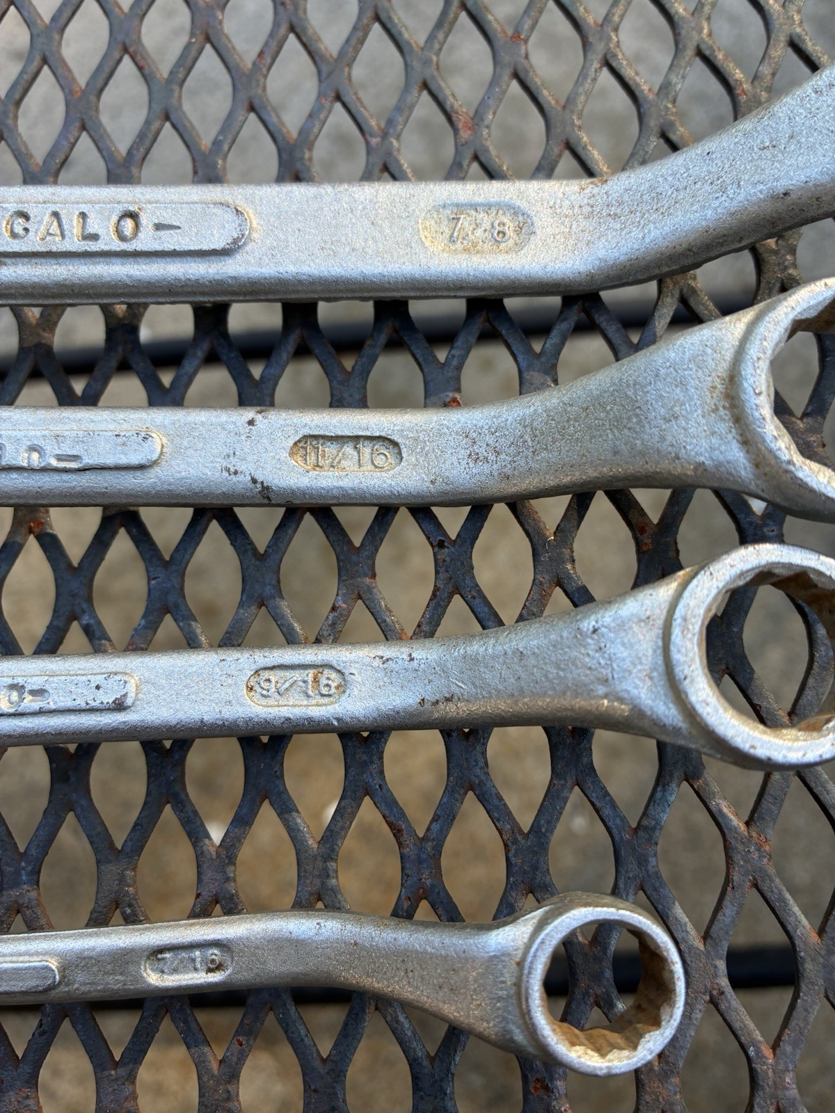 Vintage Barcalo Box End 4pc Wrench Set With Clip 3/8” to 7/8”, Made In USA
