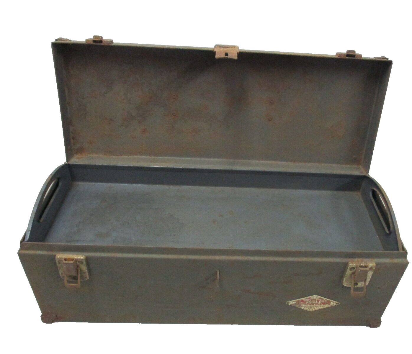 Vintage S-K Tools 19″ x 7-1/4″ x 7″ Metal Tool Box w/Insert