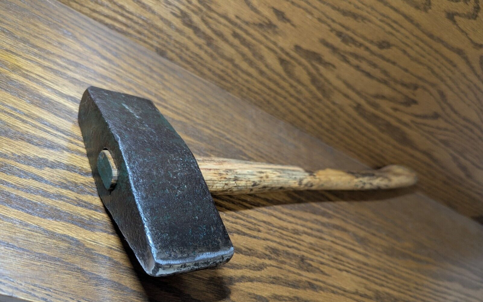 Vtg Straight Peen Mason Hammer / Sledge Wedge Logger Axe Cast Steel 19” / 5.4lbs