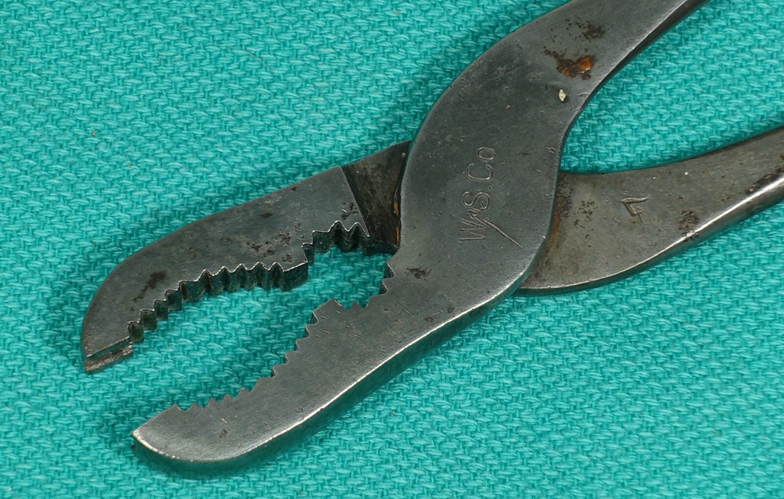 Wm. Schollhorn Co. WS Co. # 7 Gas/Burner Pliers w/ Flathead Handle Rare Antique