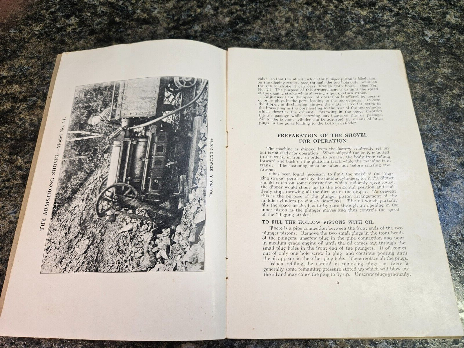 1919 General Instructions Book Armstrong Shovels Lake Superior Loader Co. (1345)