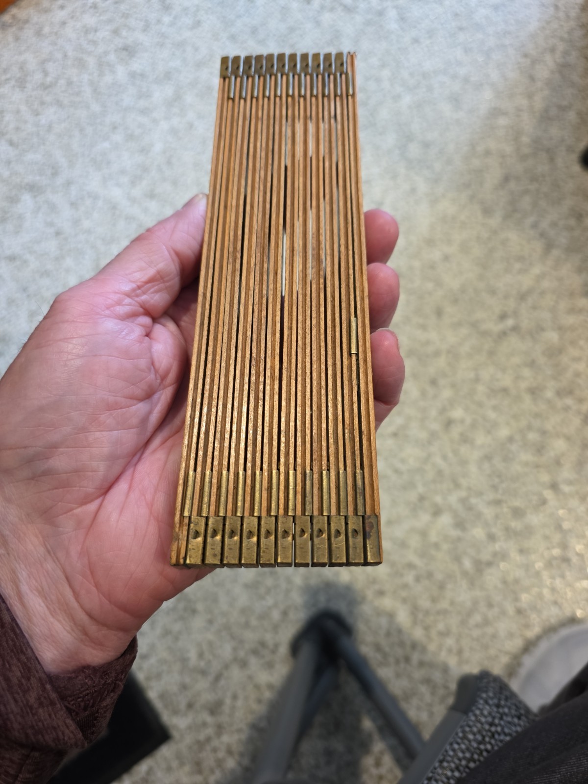 🔥 Vintage INTERLOX Master Slide Rule Wooden Ruler #106M