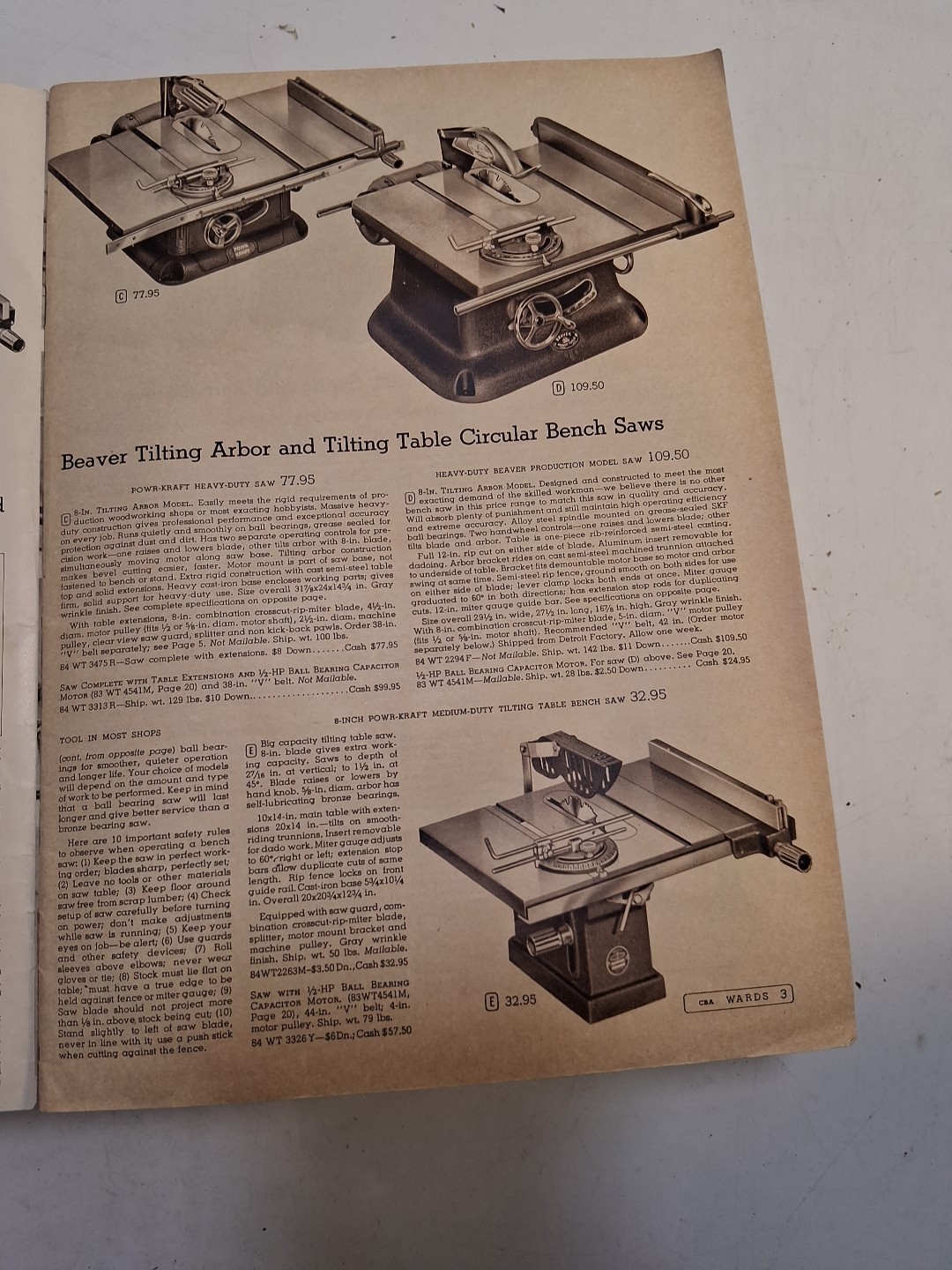 1954-55 Montgomery Ward Powr-Kraft Power Tool Catalogs & 1956-57 MONTGOMERY WARD
