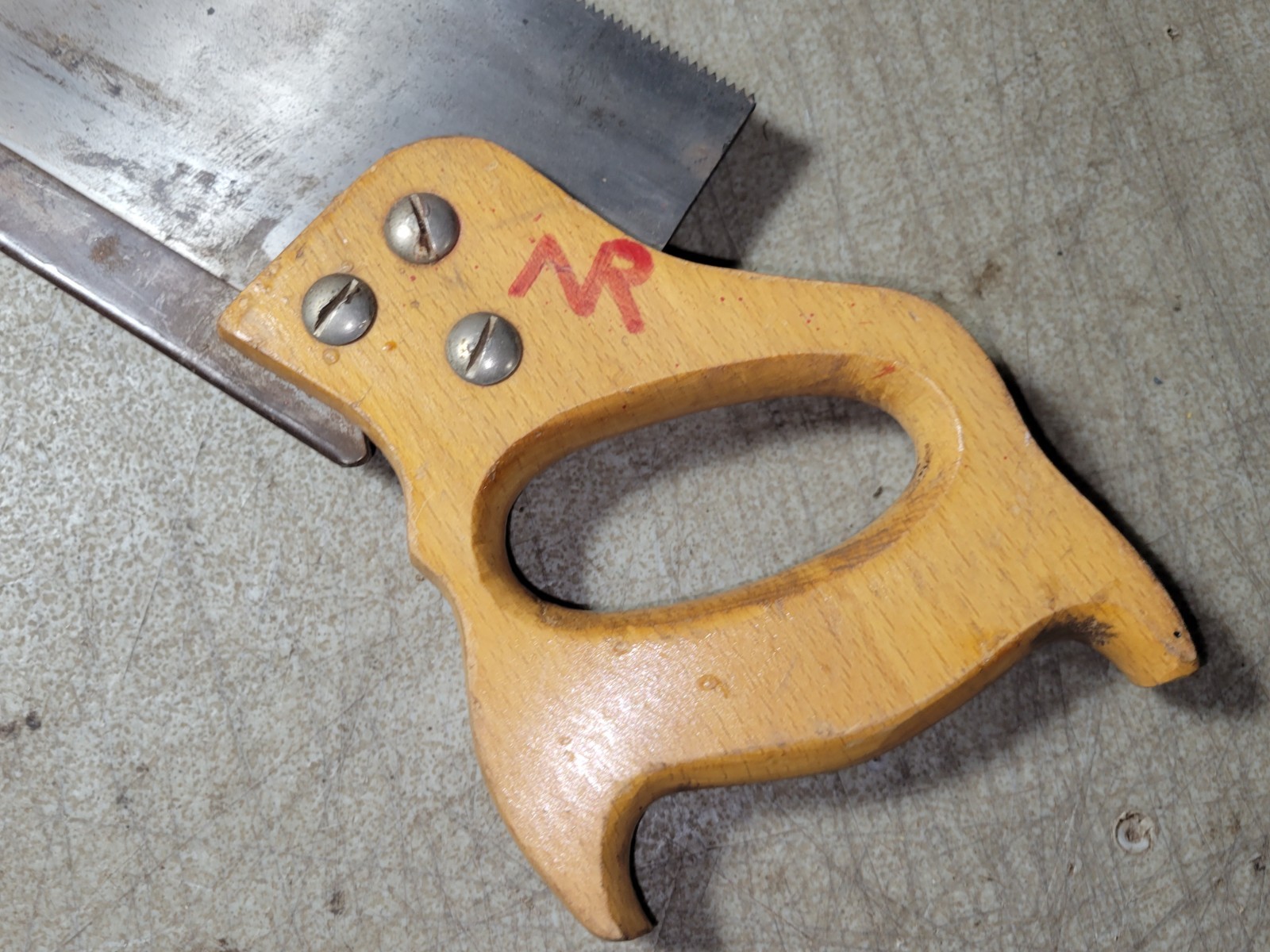 Vintage CORSAIR Hand Back Saw Warranted Tempered Steel 12 1/2″ blade