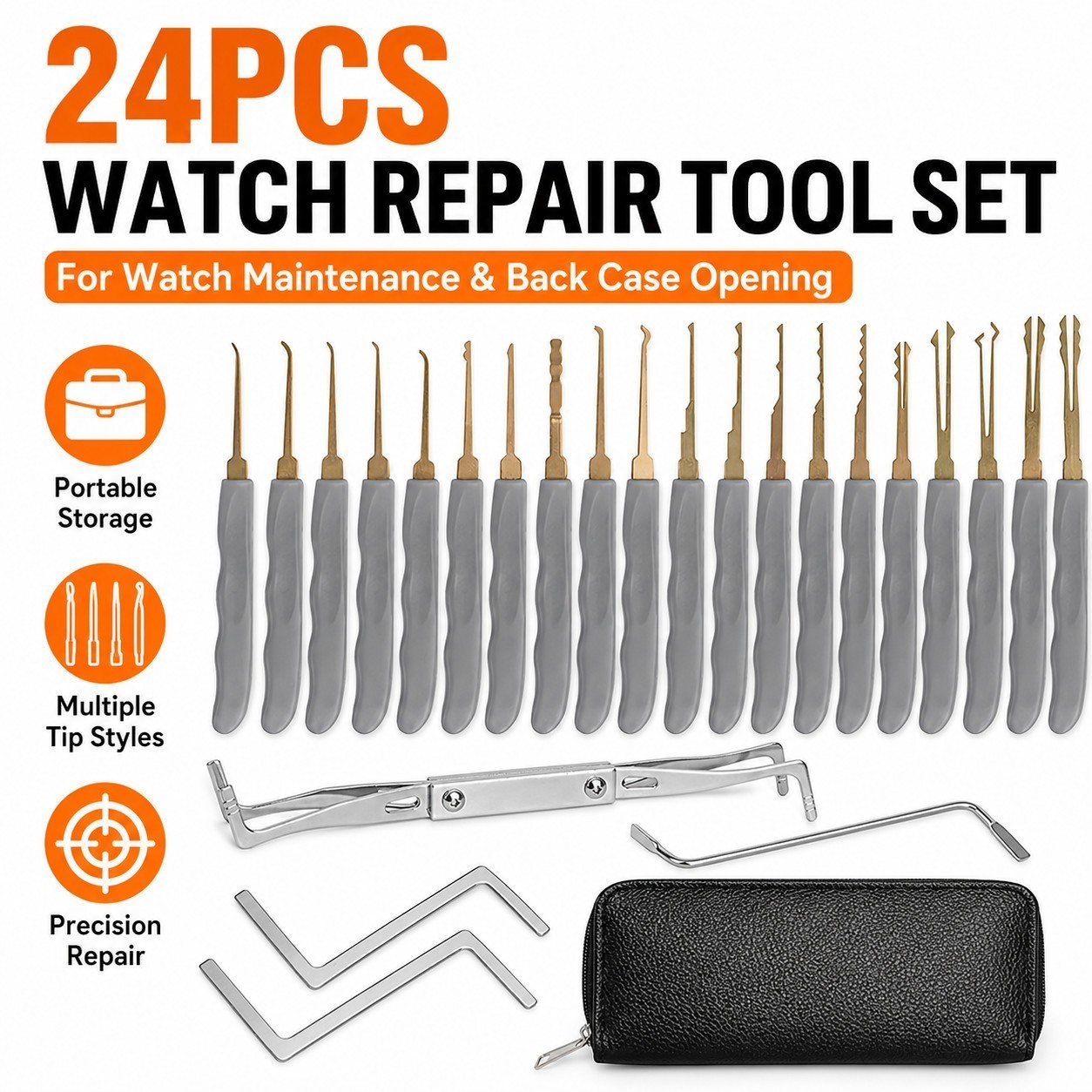 24PCS Deadbolt Installation Kit Door Lock Hole Saw Guide Latch Template Tool Set