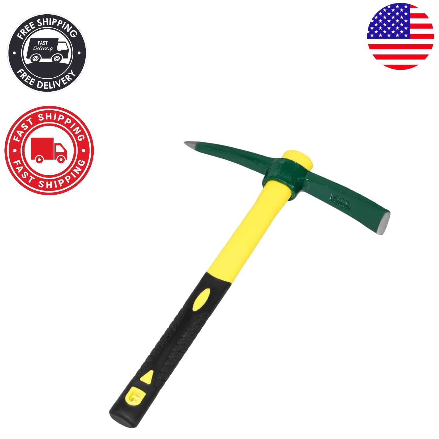Lightweight Forged Adze Pick with Shock-Absorbing Handle – Perfect for Digging