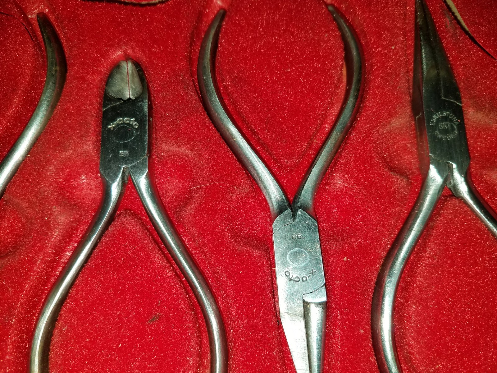 RARE Vintage X-ACTO SWEDISH AMERICAN PIIER SET OF 5, NICE SET OF PLIERS, CUTTERS