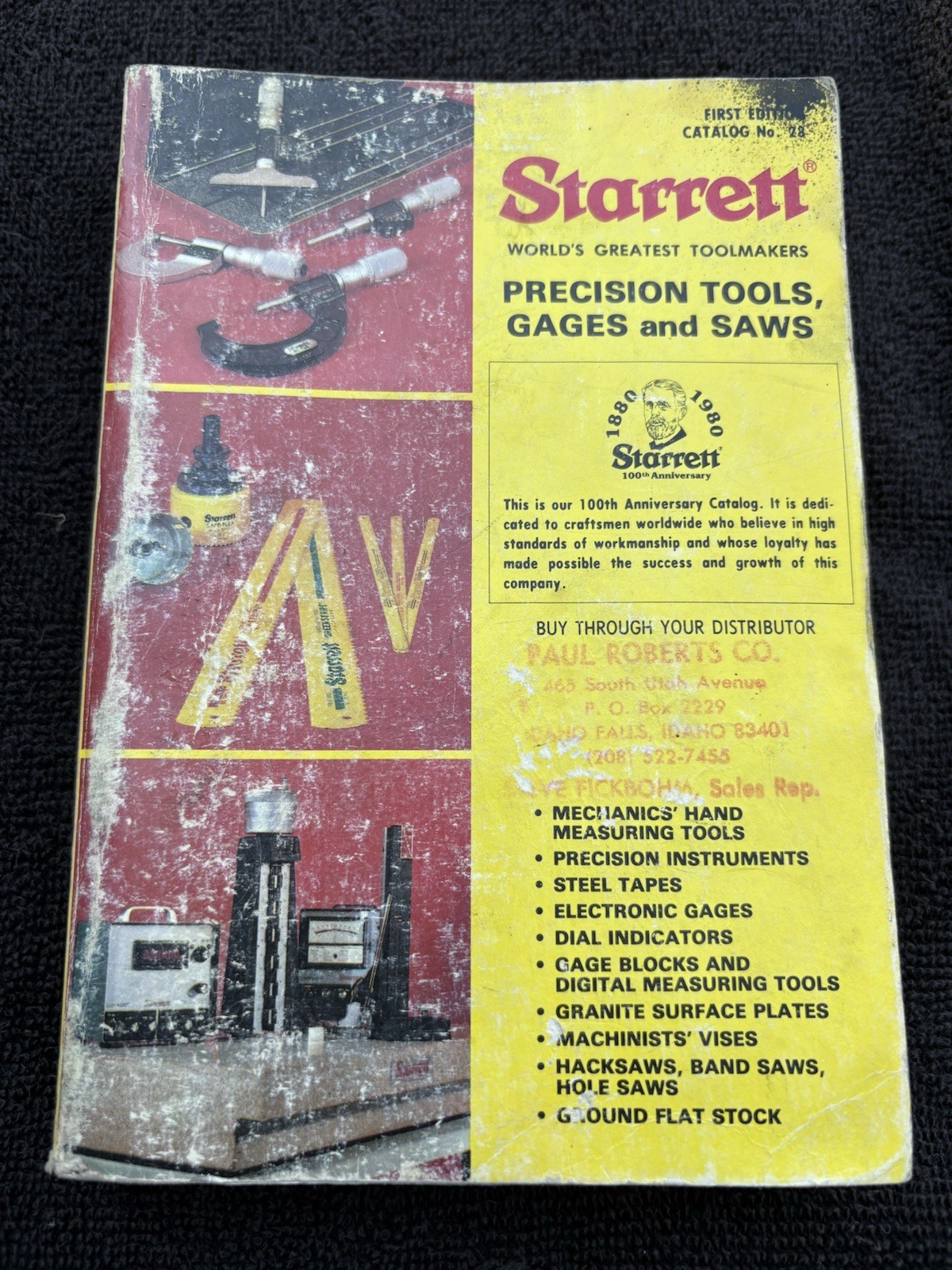 Vintage Starrett Tools First Edition #28 Tool Catalog Machinist CNC