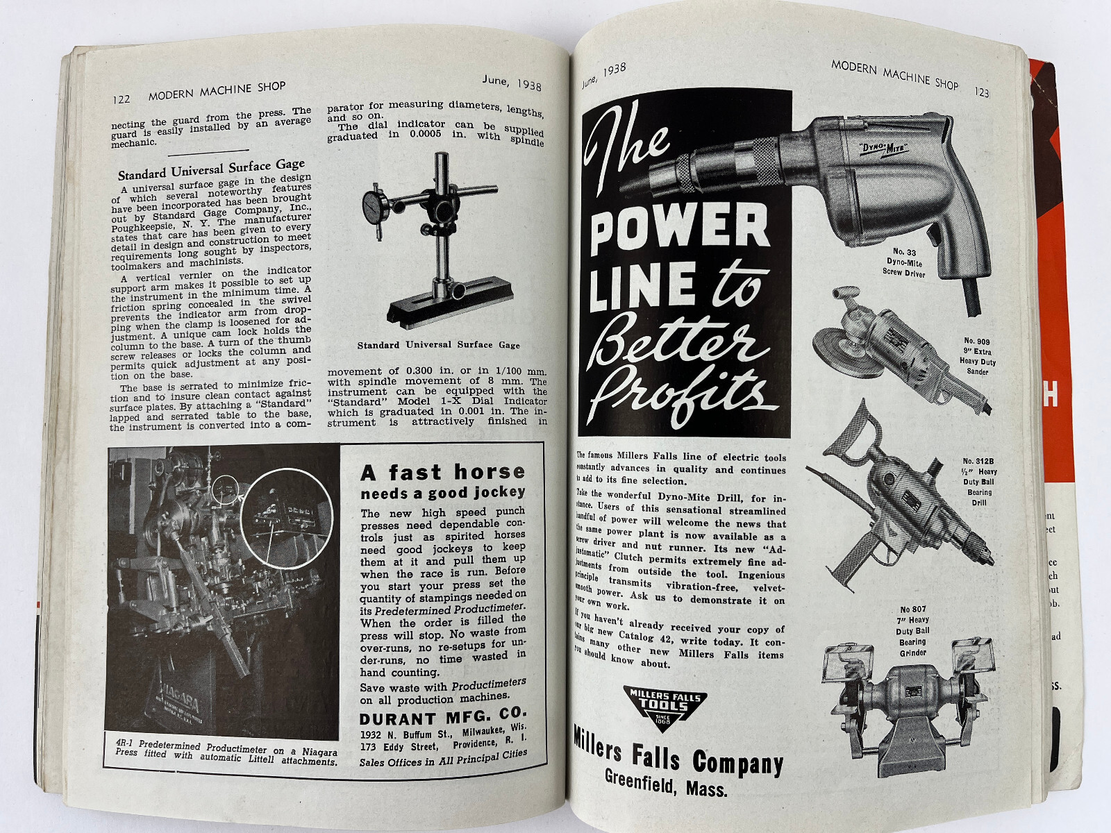 1935 Modern Machine Shop Magazine Machinist Tools Advertising Machine Tool Show