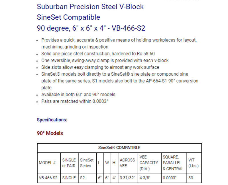 V block machinist mill drill press setup Suburban VB466 fabrication fab milling