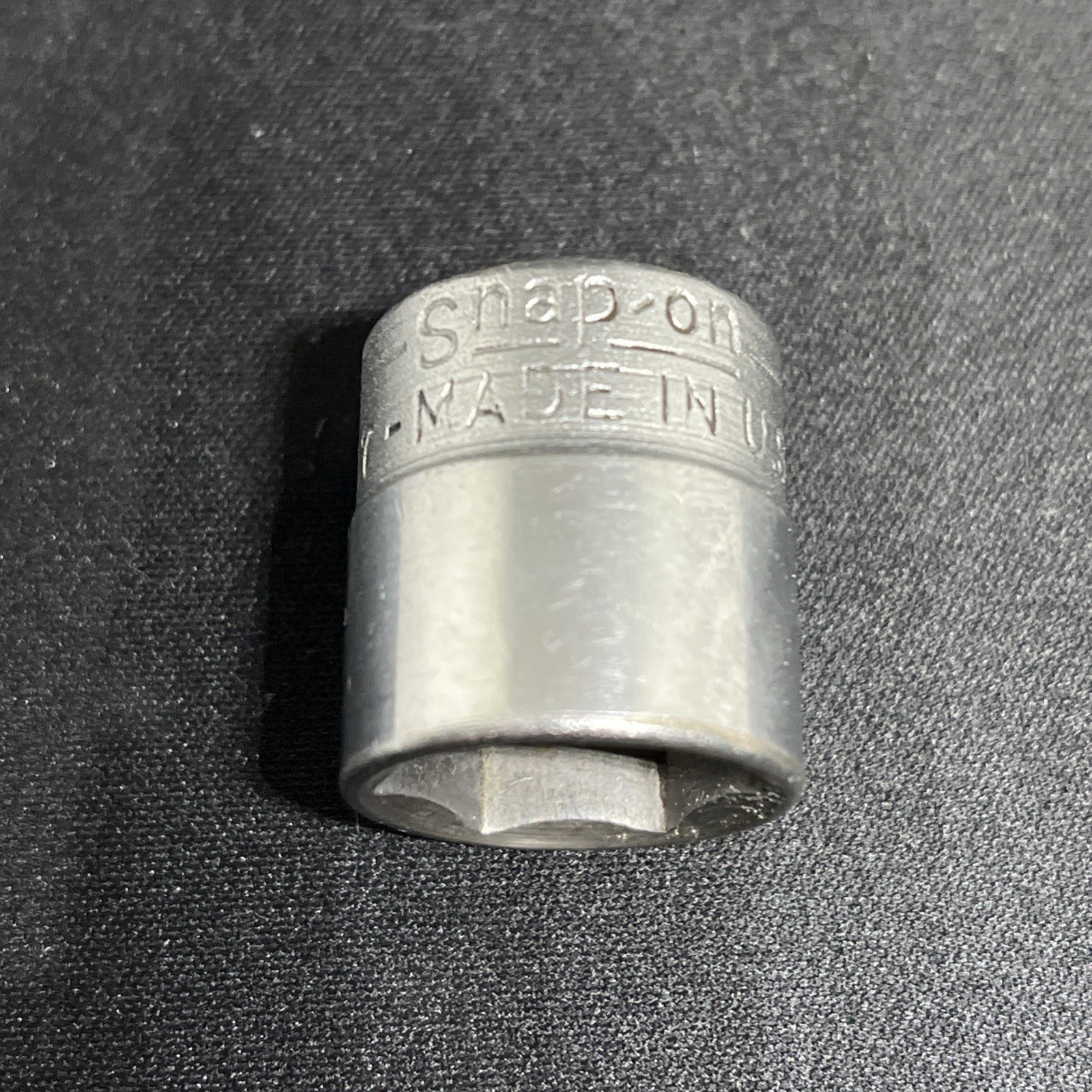 Snap On 3/8″ Drive 6-Point 5/8 Shallow Socket chrome FS200 Vintage Nice*