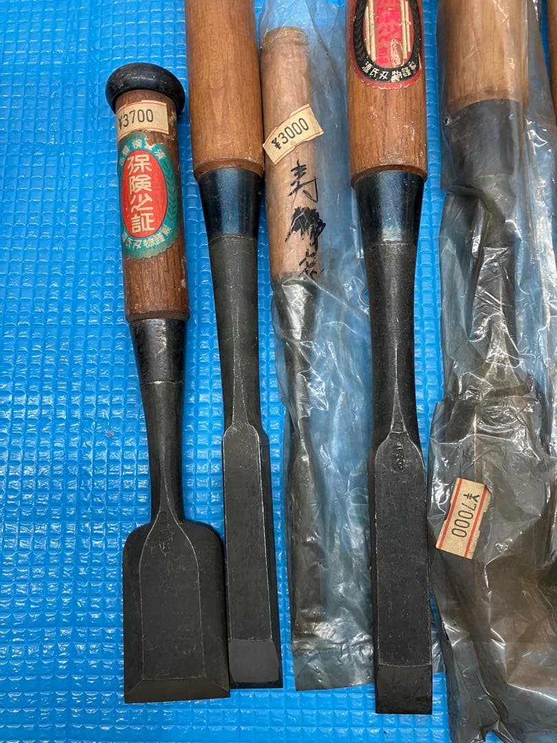 Japanese Vintage Chisel NOMI Japanese Carpentry Woodworking Tools Genji 11pcs