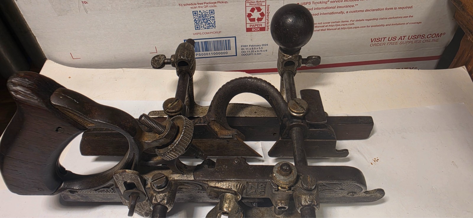 Stanley #45 Combination Plane Type 7B Floral Motif Slotted Thumb Screw 1901-1906