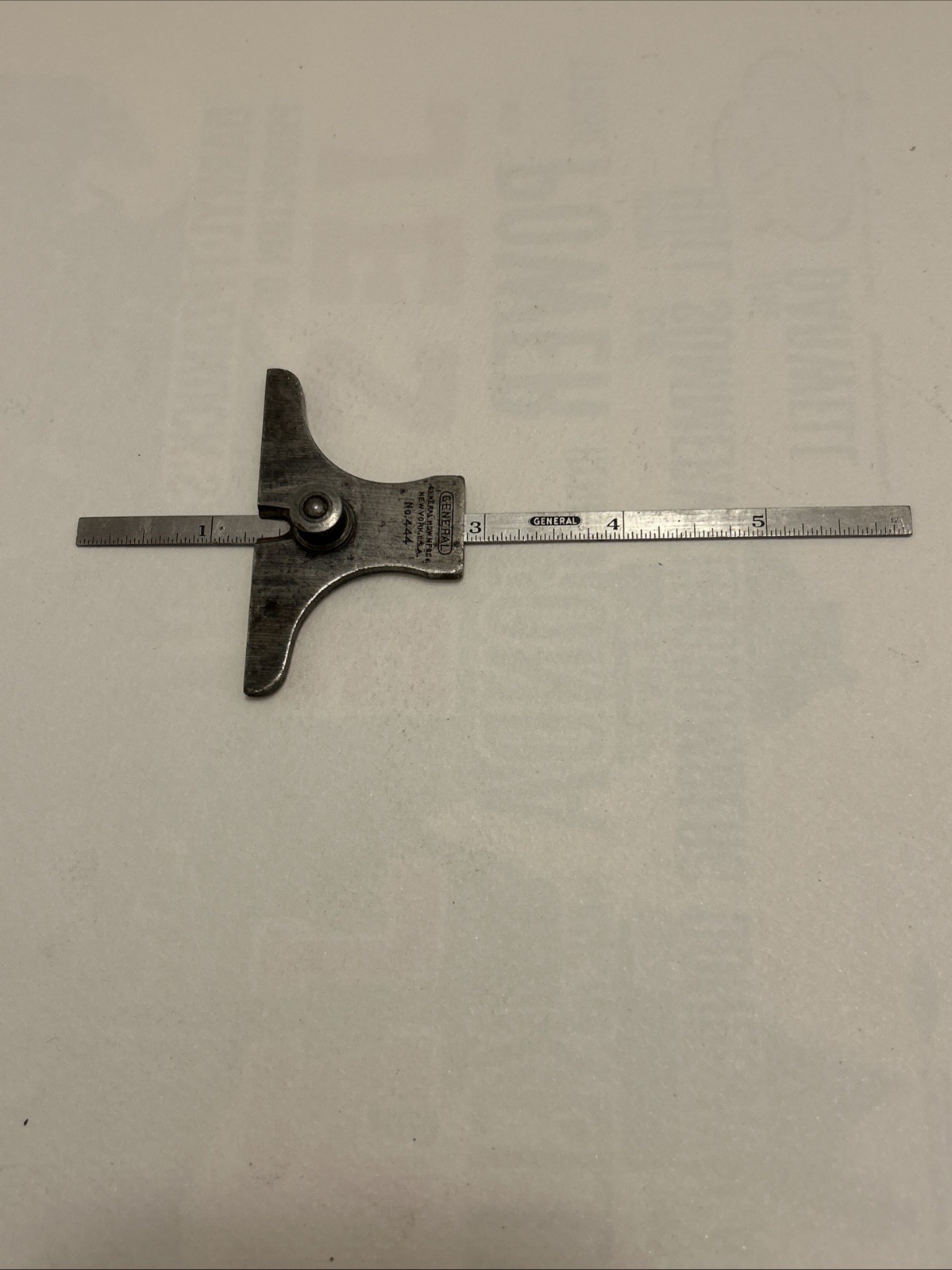 Vintage General Tools No.444 6” Depth & Angle Gauge