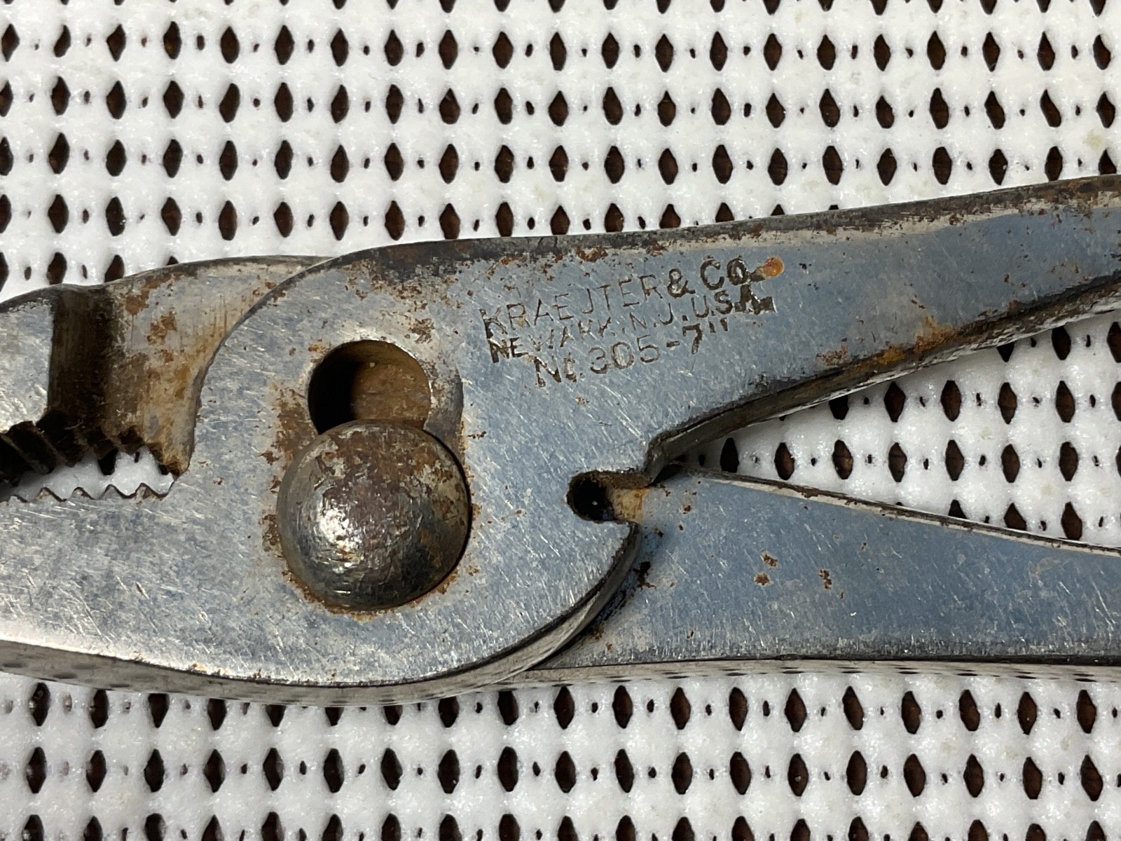 Vintage Kraeuter USA “The Victor” #305-7” Thick Jaw Slip Joint Pliers