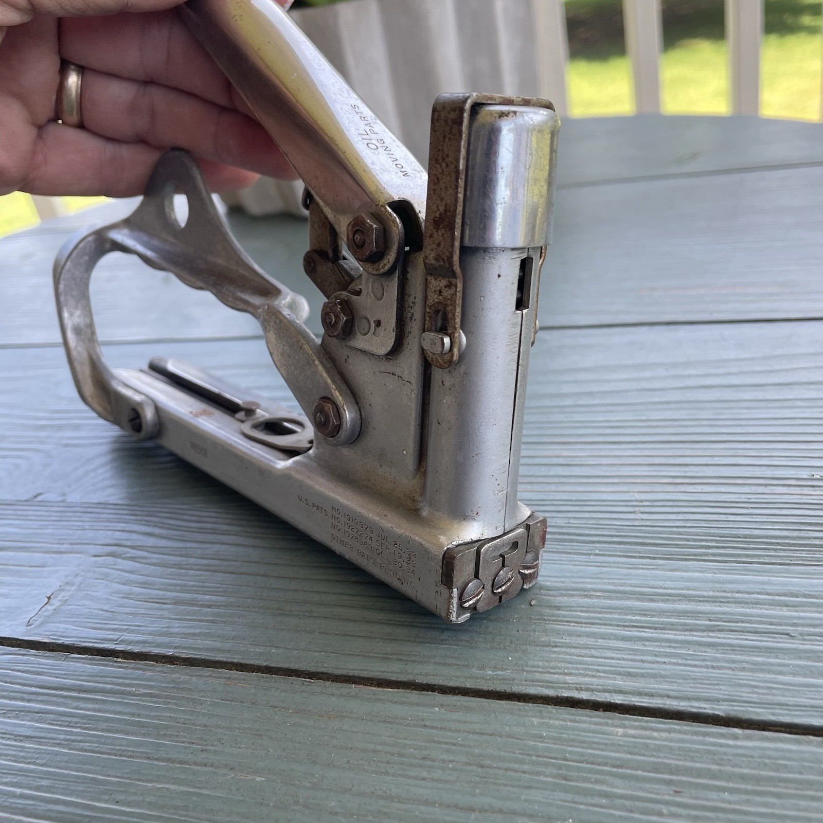 Vintage A.L. HANSEN MFG CO. KLING-TITE No 3 Staple Gun Stapler Works