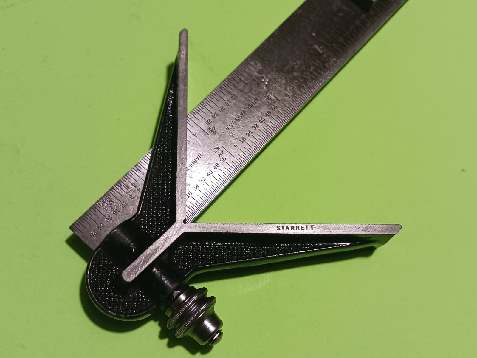 STARRETT no. 13 Double Square 4pcs Head 6 & Bevel Rules center head works great