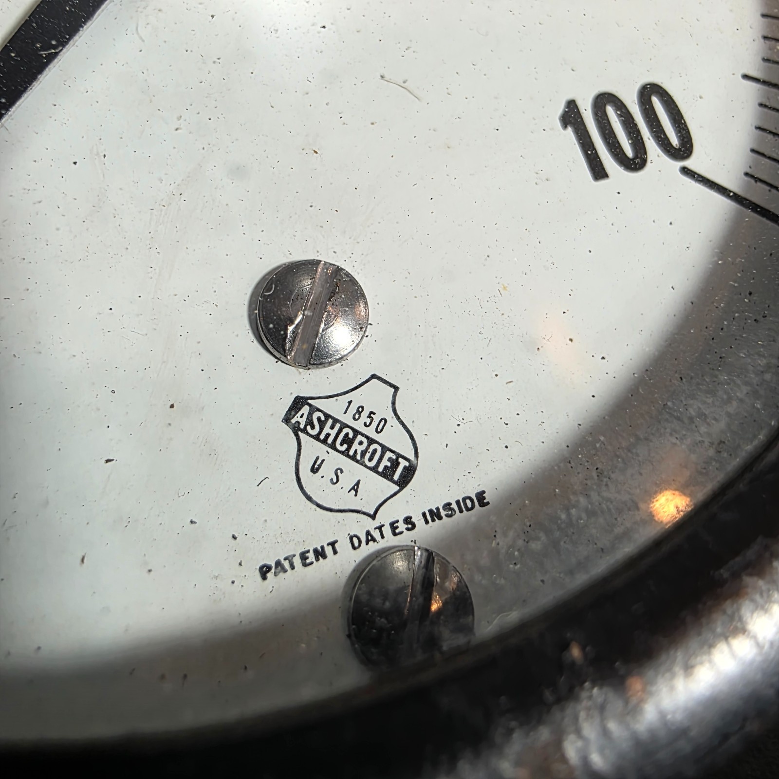 Vintage Industrial Pressure Gauge | Ashcroft 4299 | 0-100 PSI