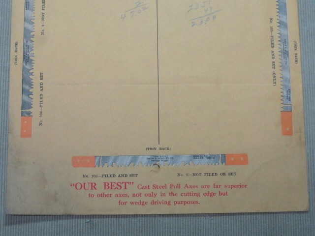 Snow & Nealley Our Best Axes Maine Colorful 1946 Billhead Ax Letterhead ‘T’