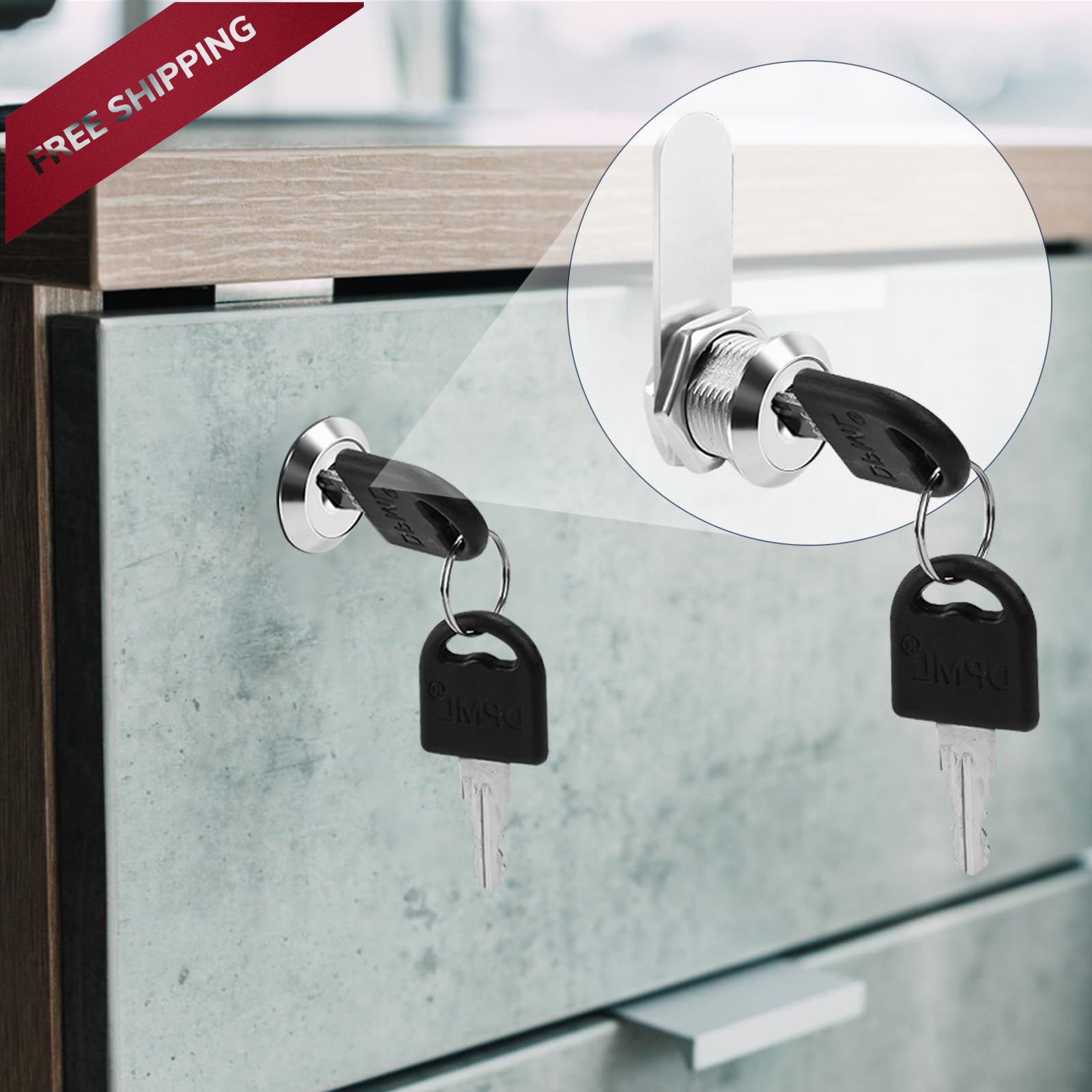 5/8” Alloy Cam Locks with Keys, for Mailbox, Toolbox and Pickup 2 Pack