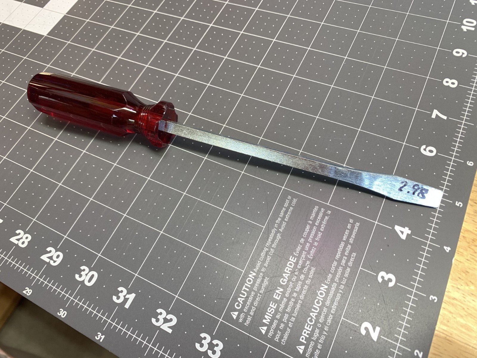 New Old Stock Old Forge 5706 Flat Head Screwdriver Vintage USA Oldforge Red