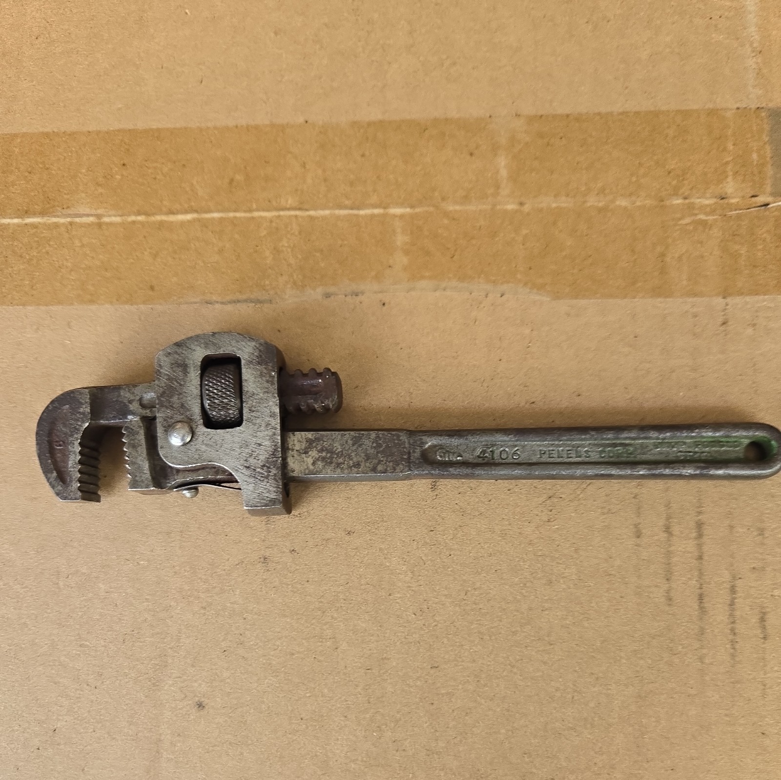Vintage Penens Corp #4106 6″ Adjustable Pipe Wrench Made In USA 1″ Capacity