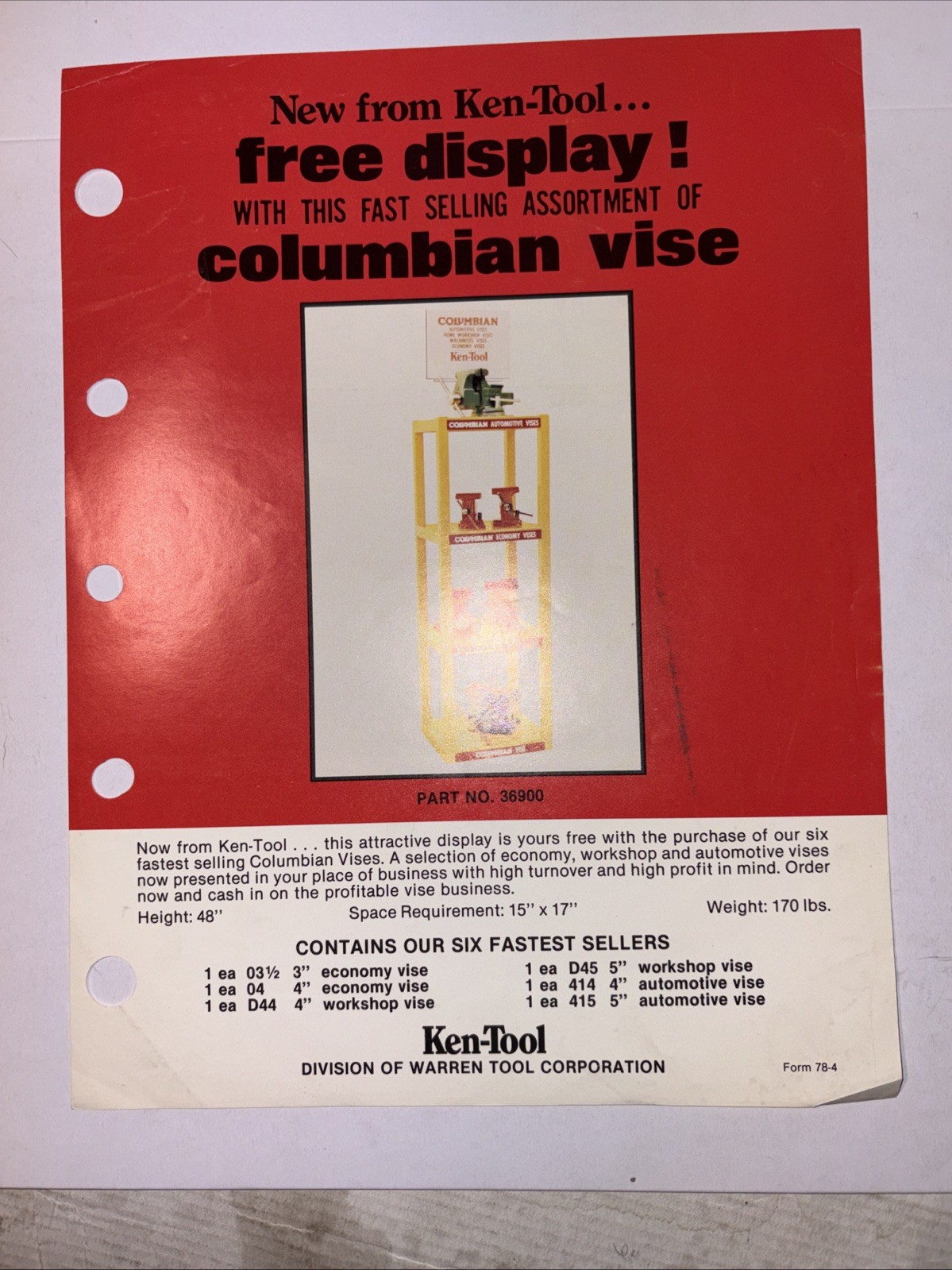 Ken-Tool Catalog No. 577 Columbian Vice, Warren Tool, Hargrave Tool
