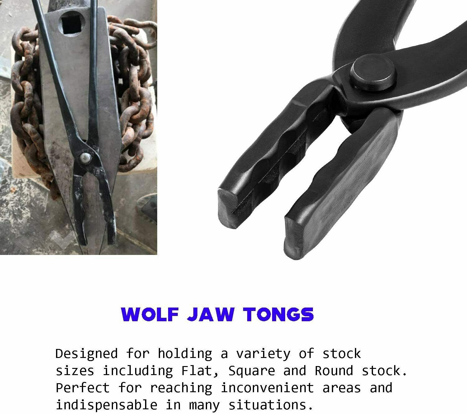 4Pcs Blacksmith Tongs Set Knifemaking Forge Tongs Set Black Smith Supplies Tongs