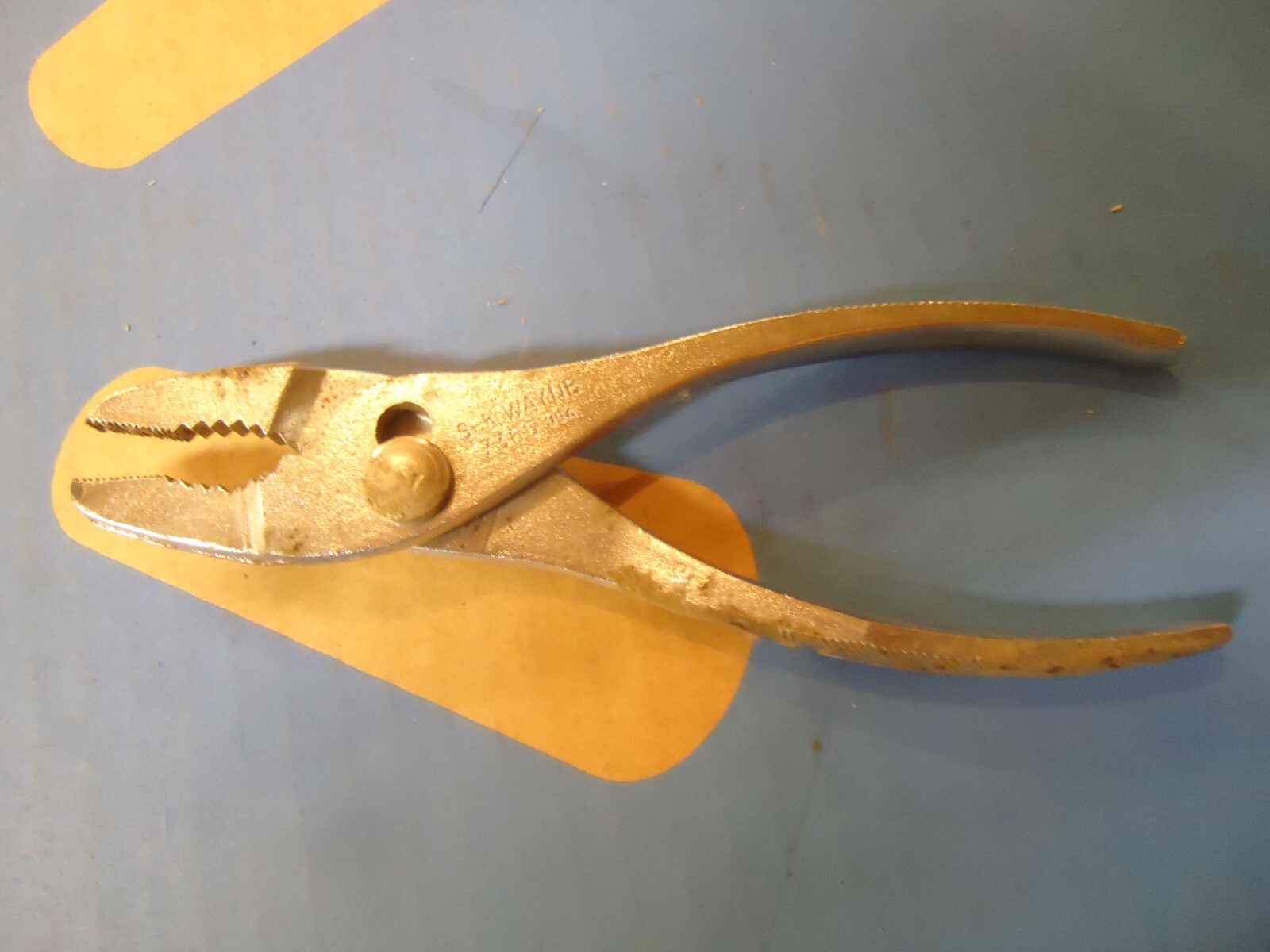 Vintage S-K Wayne Tools 7365 Thin Nose Slip Joint Pliers Tool 6-1/2″ Long USA SK