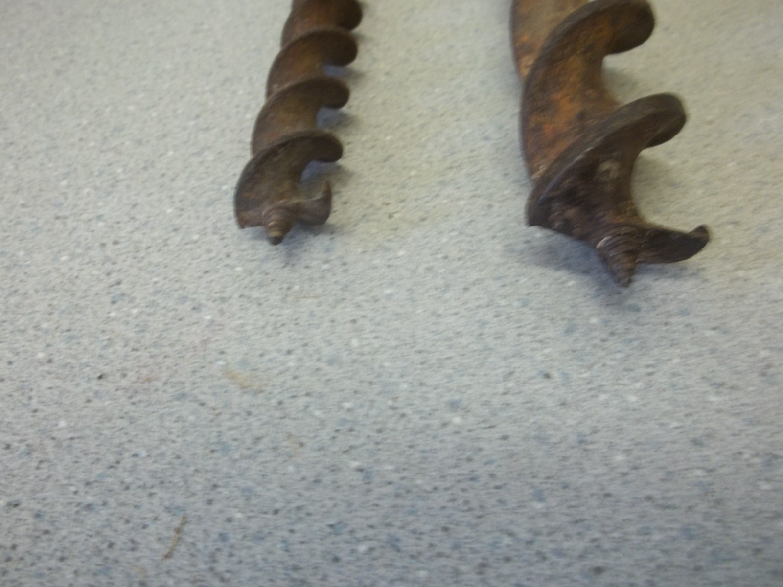 Wood T Handle Hand Drill Wood Auger Barn Beam drills 2 total primitive hand tool