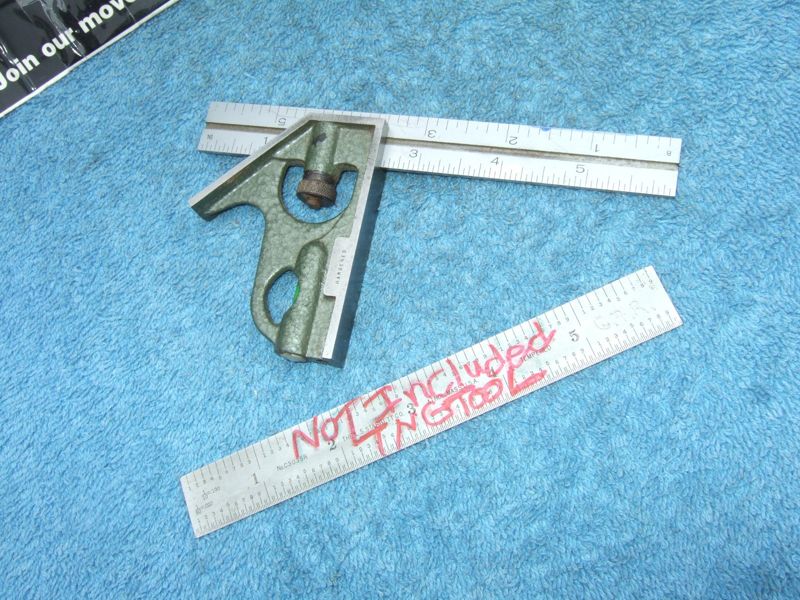 MITUTOYO HARDENED Combination Square w/6″ Hardened SS RULE TOOLMAKER VINTAGE