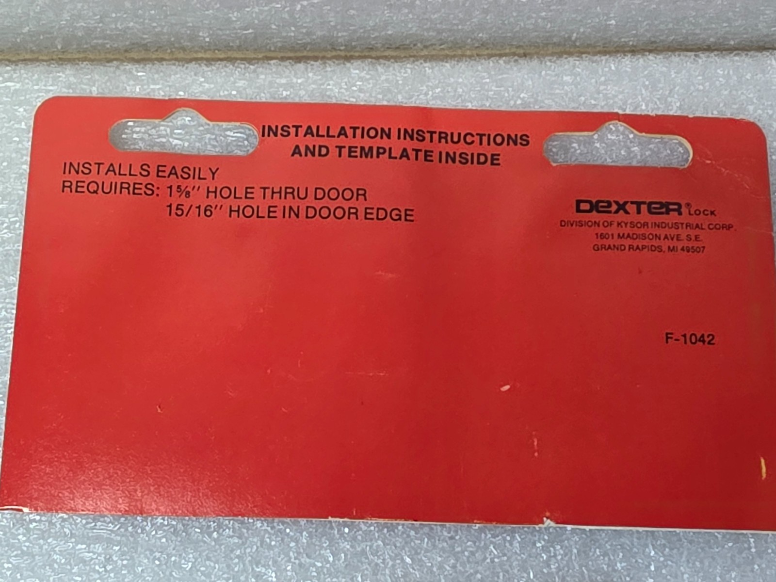 Old Dexter 4209 Double cylinder Deadbolt (Also Used On Old 1″ Thick Steel Doors)