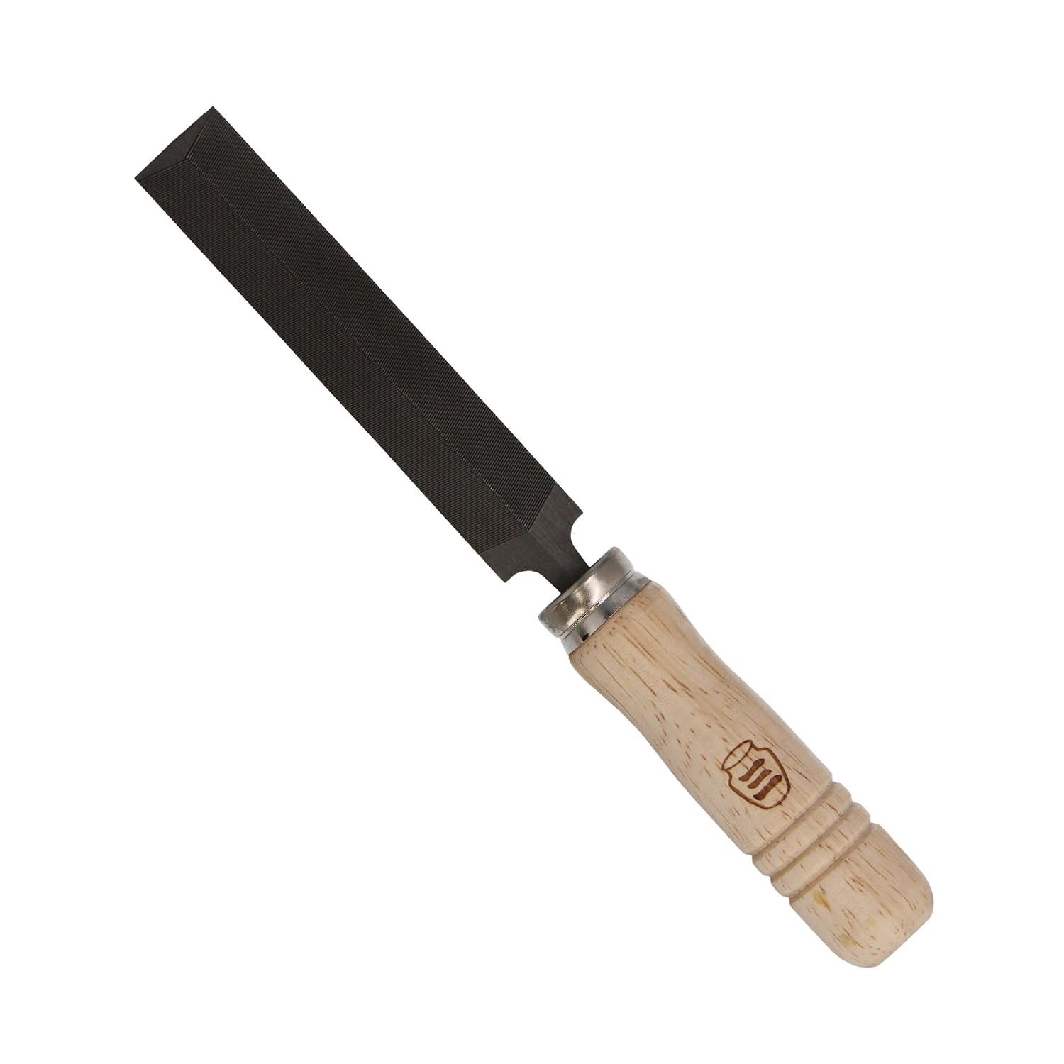 SK11 Double-Edged File, Regular Grit, with Wooden Handle, Blade Length 100mm