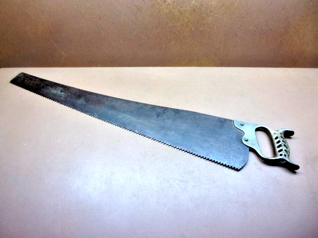 Rare Vintage BELL SYSTEM Lineman’s Hand Rip Saw w/Cast Steel Handle 4 TPI LQQK!