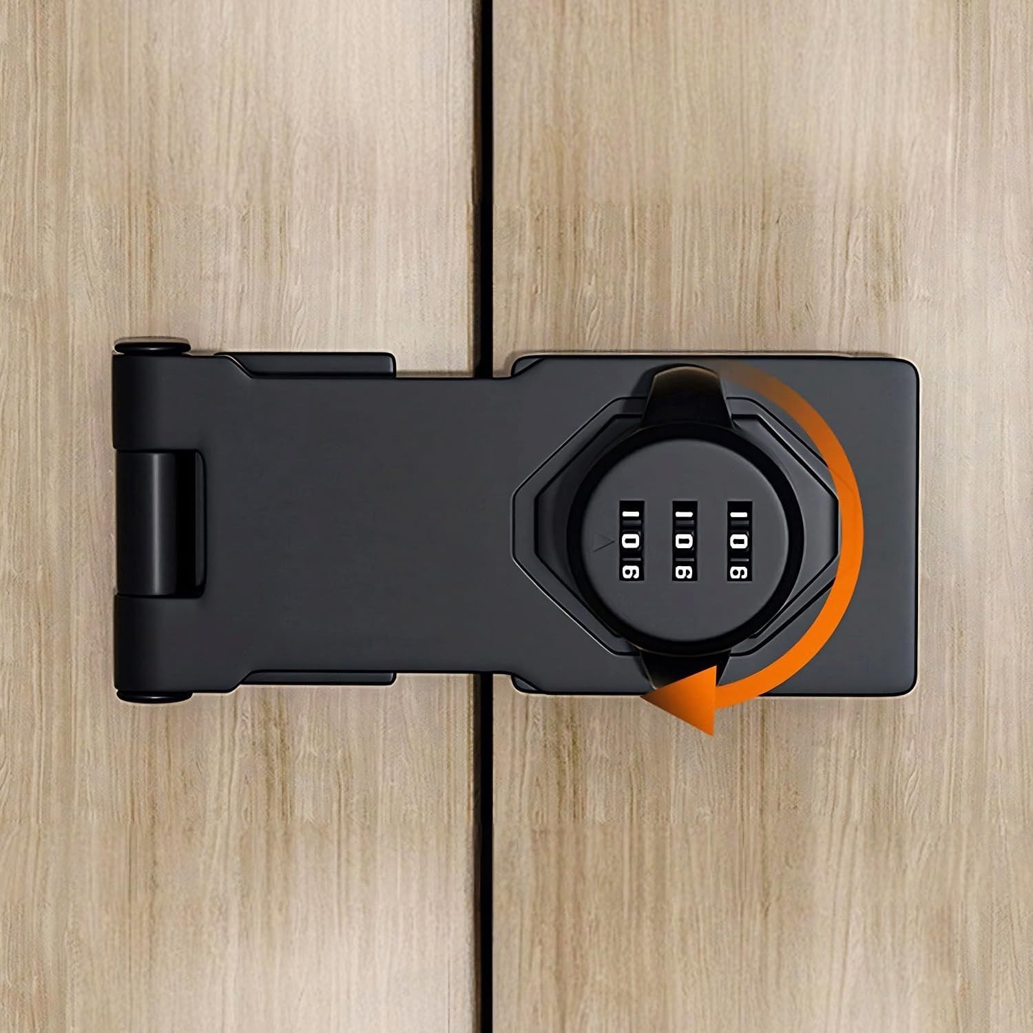 Keyless 3-Digit Combination Lock for Cabinet – Black