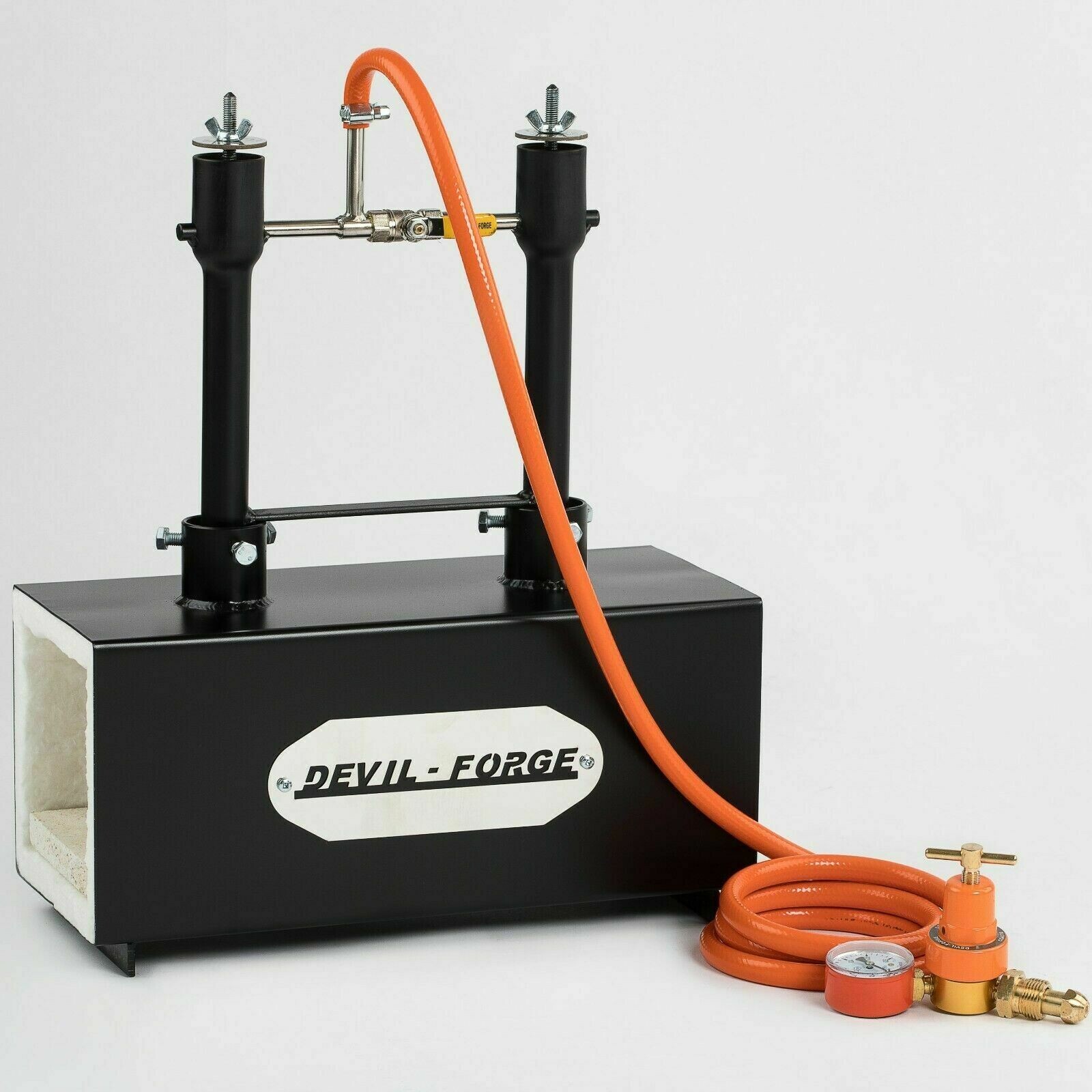 DEVIL-FORGE DFPROF2b Gas Propane Forge Farrier Burner Furnace Kiln +Tongs USA