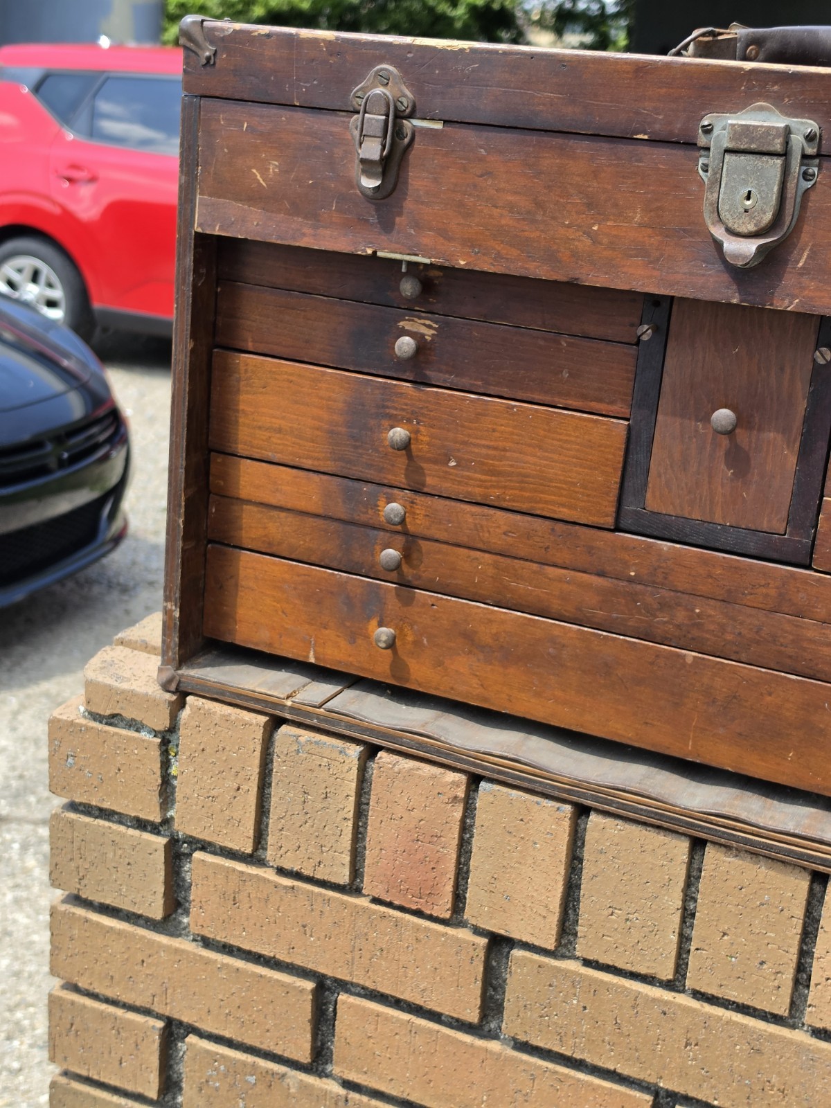 VTG Large Machinist Tool Chest Wood Gerstner Style Wood Box 50s 27x16x10 Inch