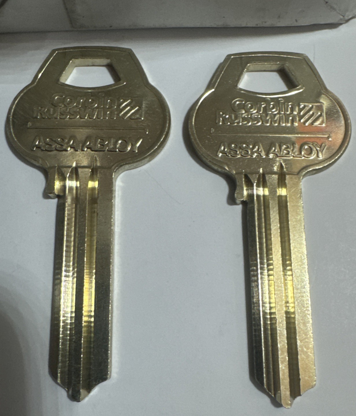 LOT OF 2 CORBIN RUSSWIN H1 6 PIN KEY BLANK