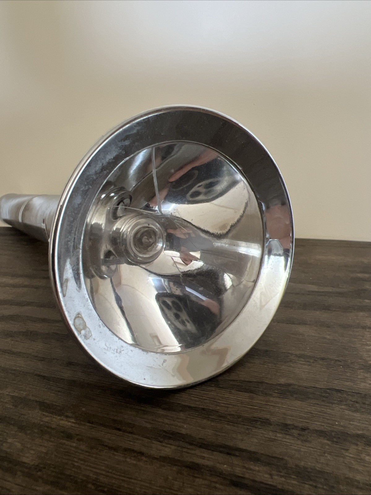 Vintage EverReady Captain Flashlight 17.25” Ribbed Body Chrome – USA