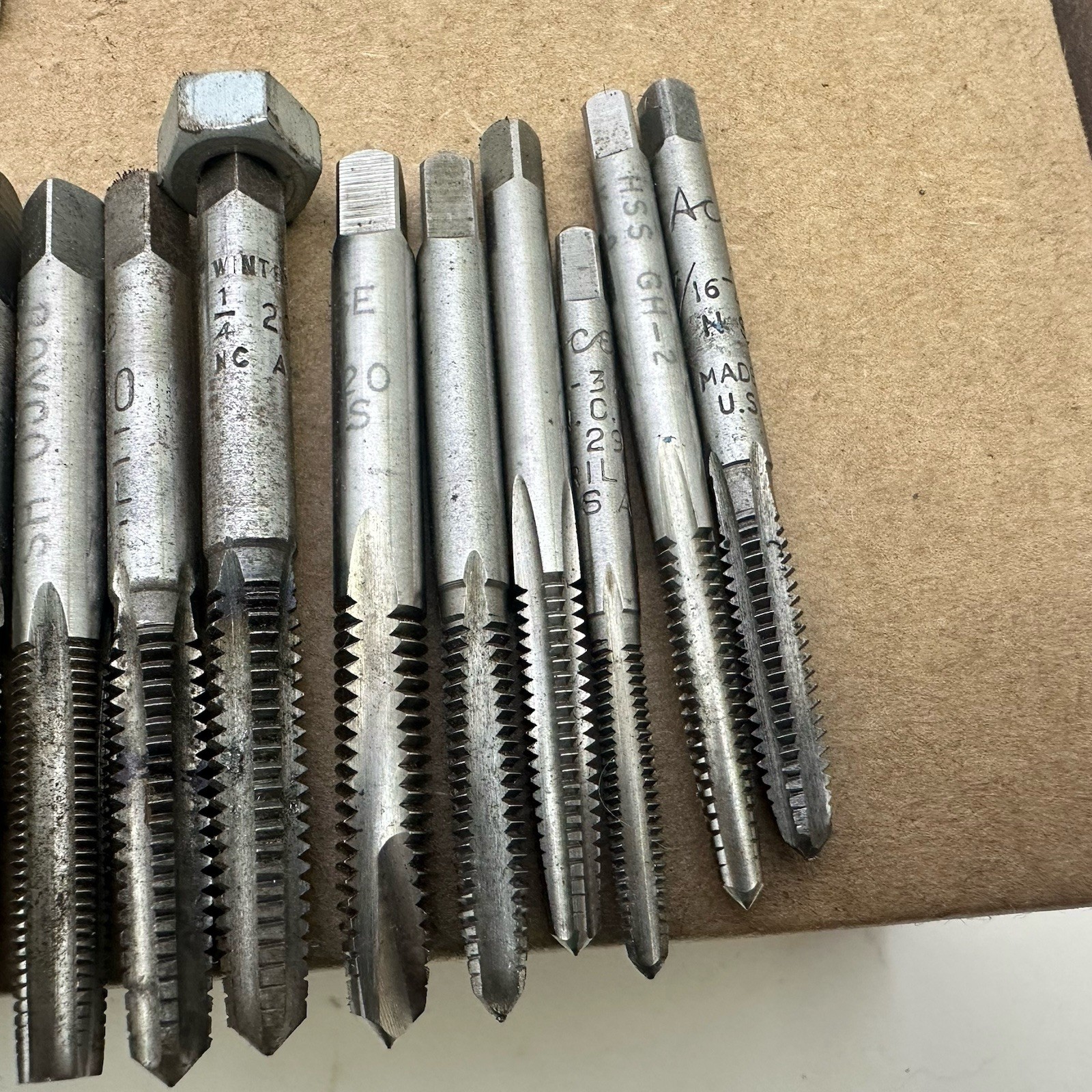 65pc Large Lot Vintage GTD Greenfield Ace Detrioit Taps Tap Mix Sizes Mostly USA