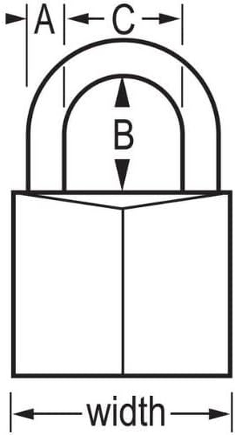130D Solid Brass Padlock, 1-3/16-Inch