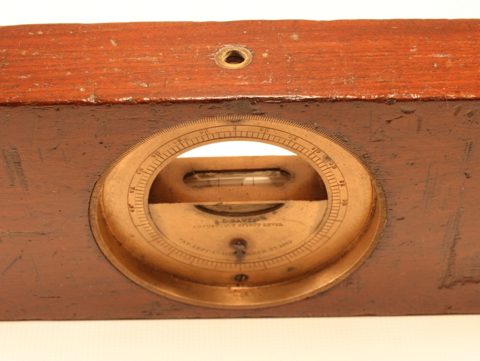 Rare Davis No. 2 12″ Mahogany Inclinometer