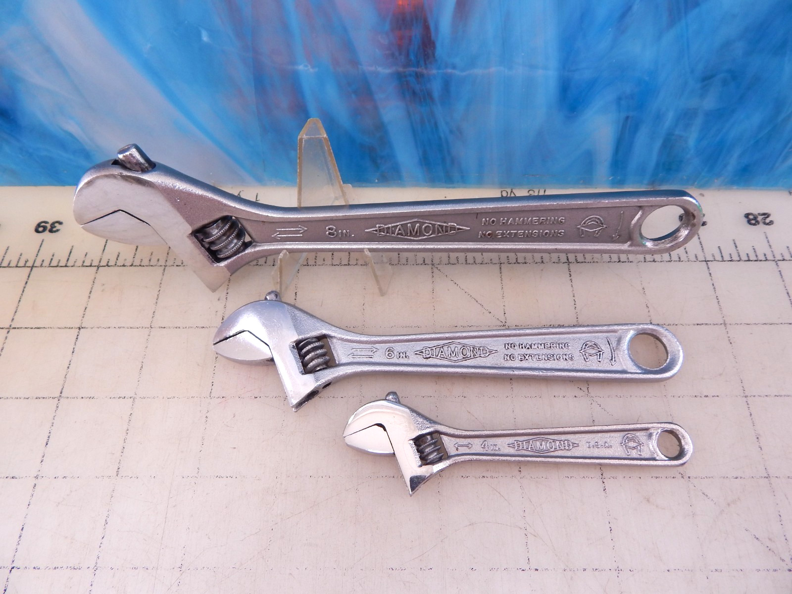 Vintage Diamond Horseshoe 4” 6″ 8″ Adjustable Wrench set (Matching series)