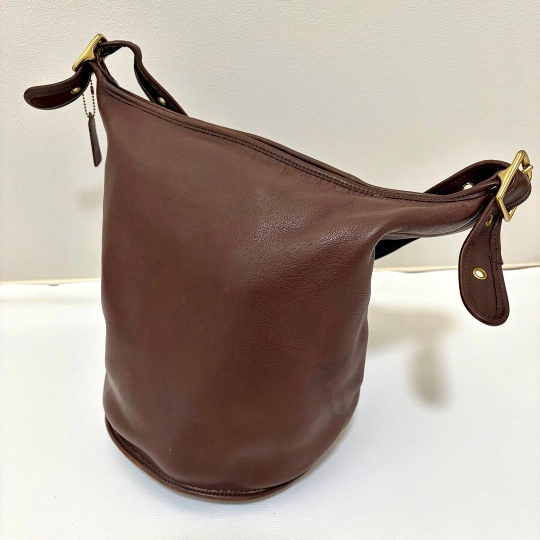 COACH One Shoulder Bag 9085 Brown Leather 31cm x 38cm x 21cm Used