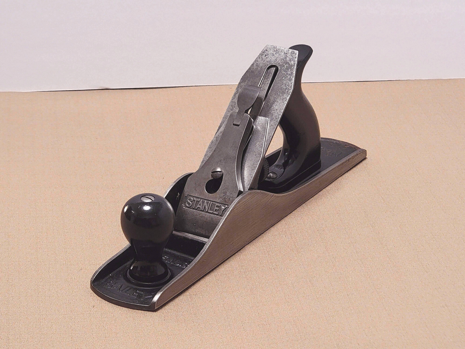 #34 1942 1945 Vtg Stanley Bailey No 5 Type 17 War Plane Wood Plane Tool CLEAN