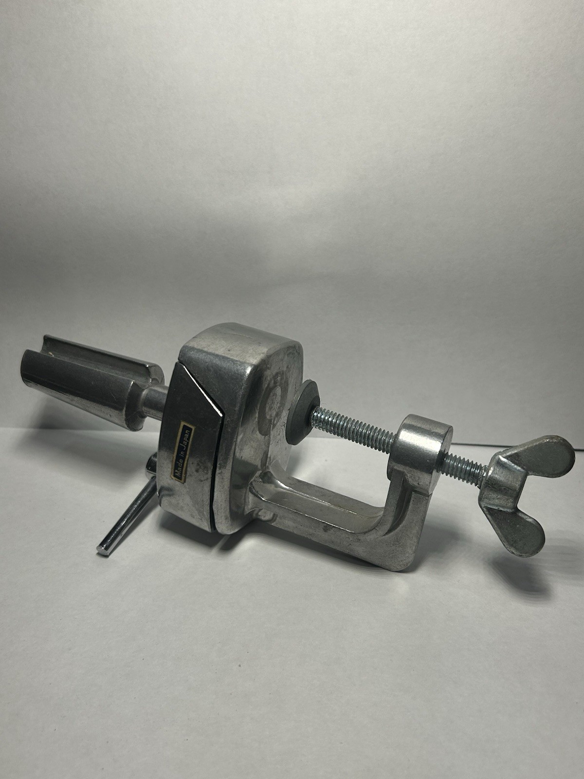Vintage Made in Japan Rotating Clamp-On Bench Vise Hobby Jewelry Engraving Tool